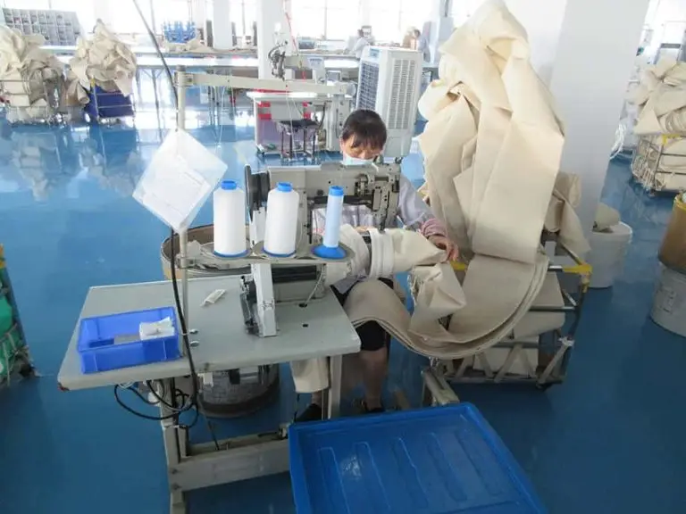 Dust collector filter bag production line