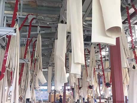 Dust collector filter bag production line