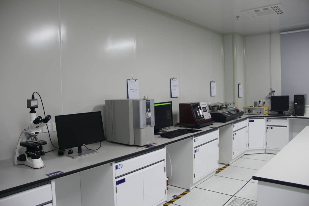 Filter bag permeability testing at manufacturer lab