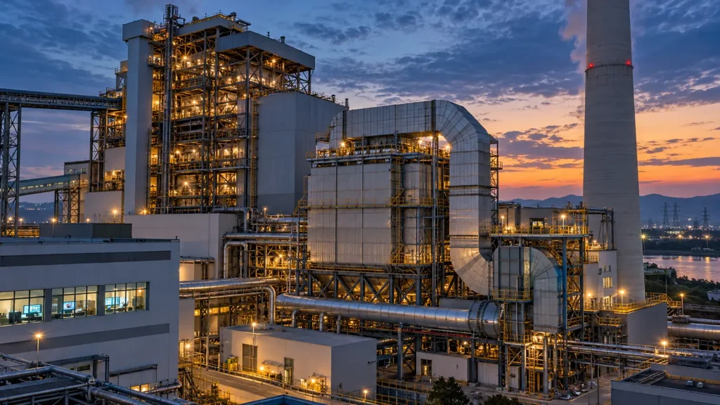 Coal power plant and SCR treatment complex during low-load operation